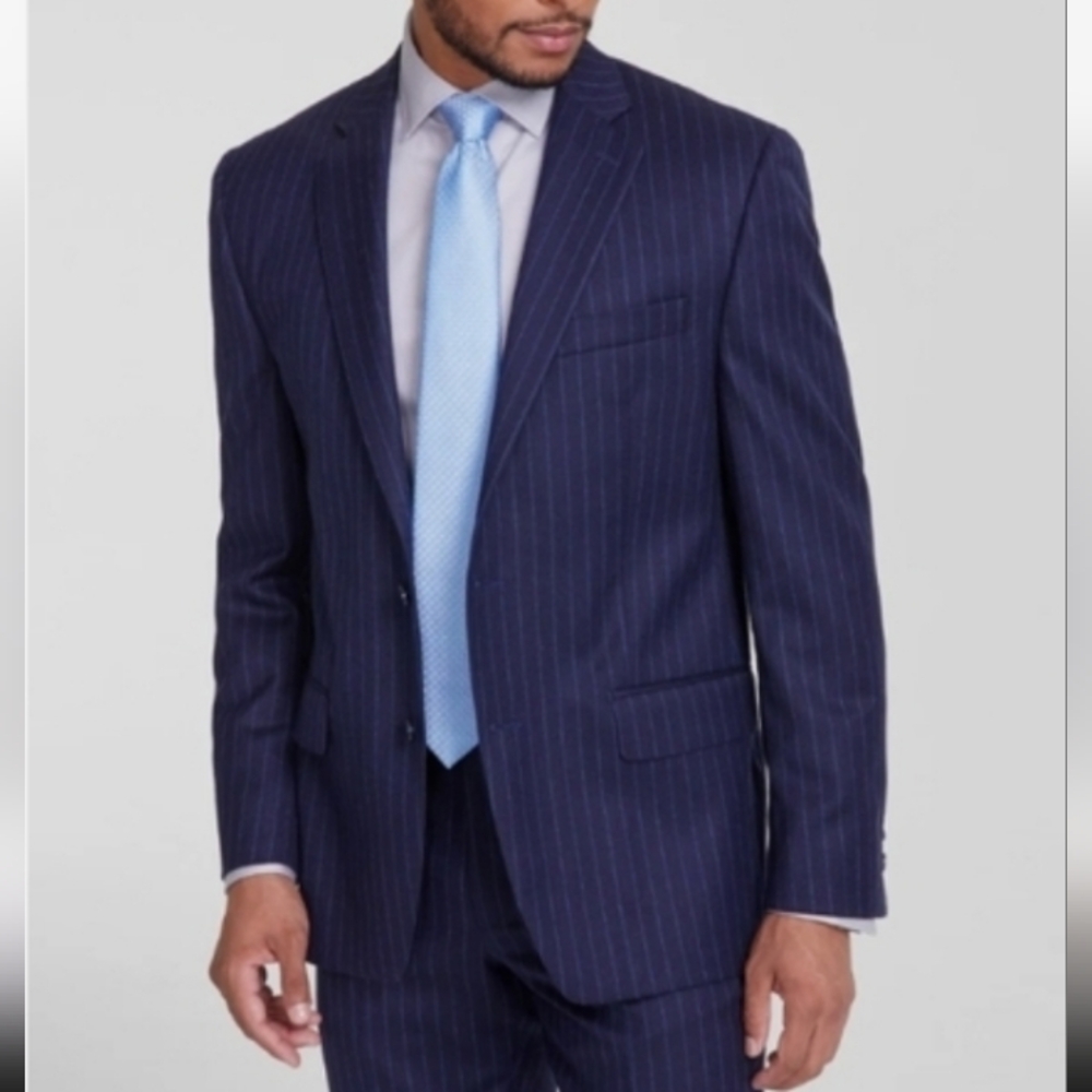 Michael Kors Striped Black Pinstripe Suit Size 38 Regular